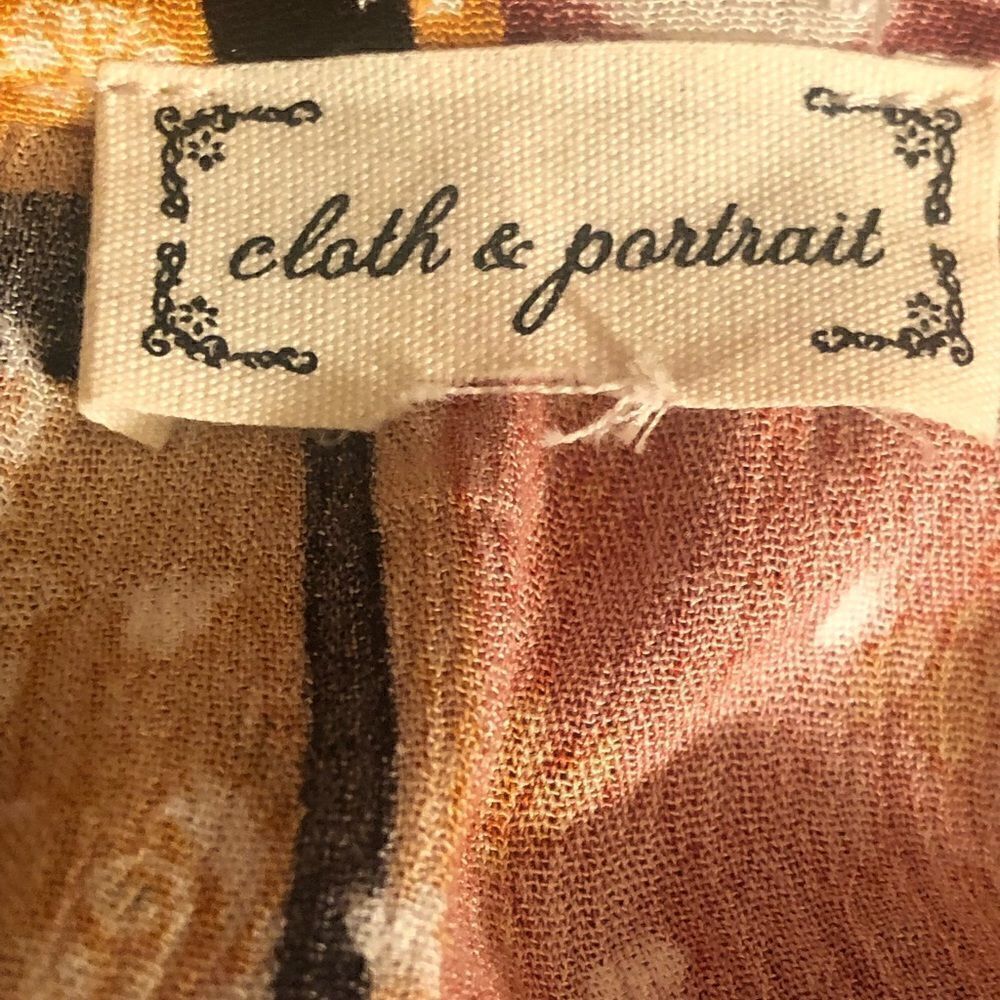 Cloth & Portrait Patchwork Bohemian Style Blouse.… - image 6